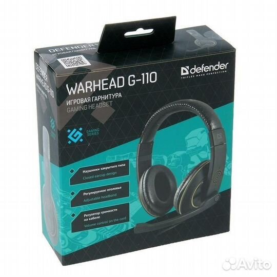 Наушники Игровая гарнитура Defender Warhead G-110
