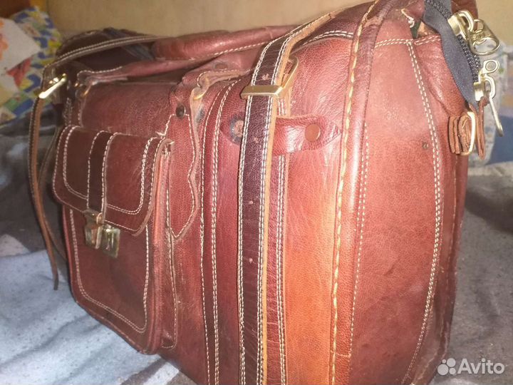Саквояж кожаный