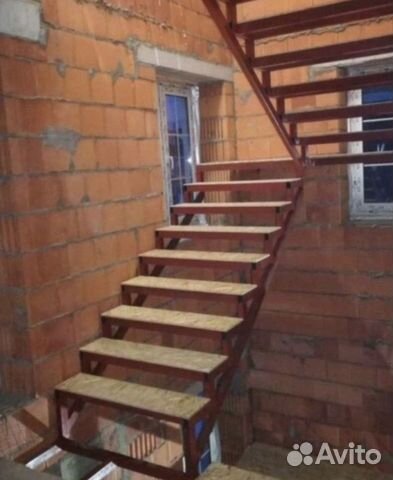 Лестница в частный дом. Металлокаркас