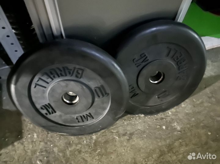 Диски блины для штанги 10 кг 2 штуки barbell