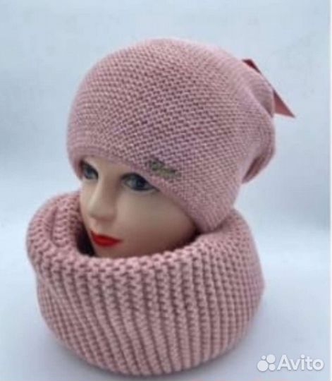 Комплект зимний:шапка+снуд