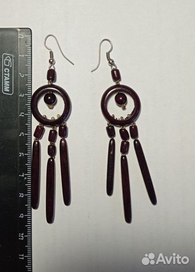 Серьги из дерева