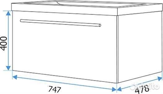 Тумба для комплекта 1MarKa Соната 75П с 1 ящиком