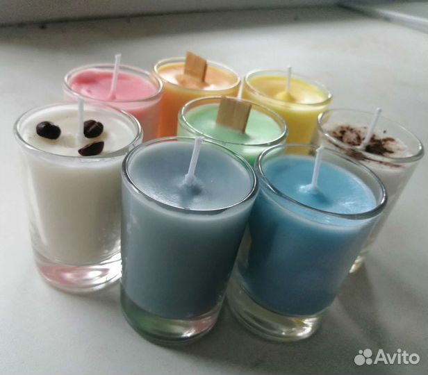 Ароматическая свеча ручной работы(цветные)
