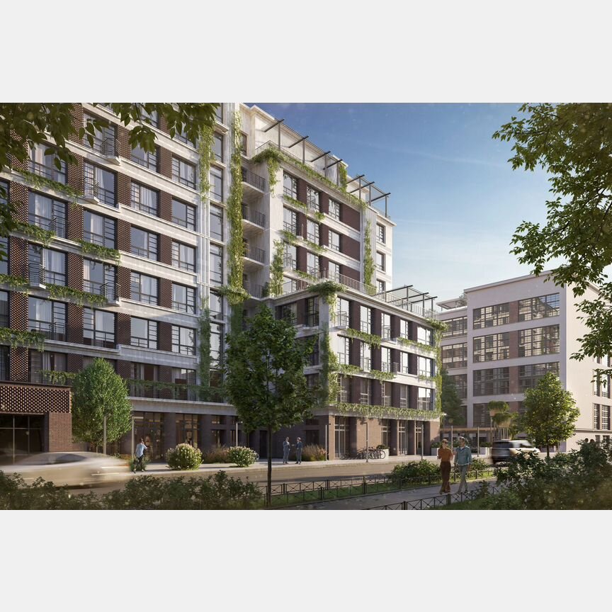 2-к. квартира, 66,4 м², 6/9 эт.