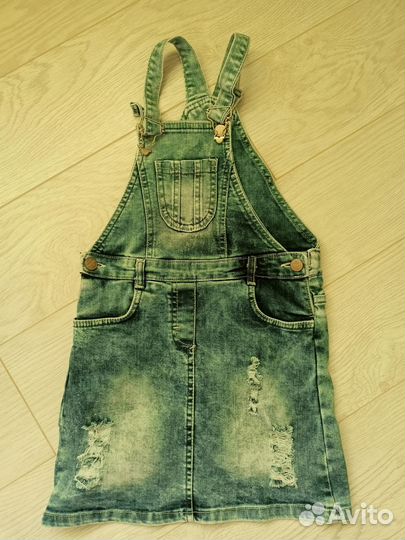 Джинсовый сарафан для девочки 116