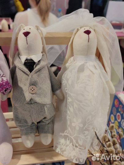 Кукла тильда зайцы
