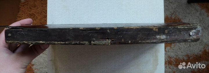 Старинная икона Спас Господь Живопись 24.2 х 32.2