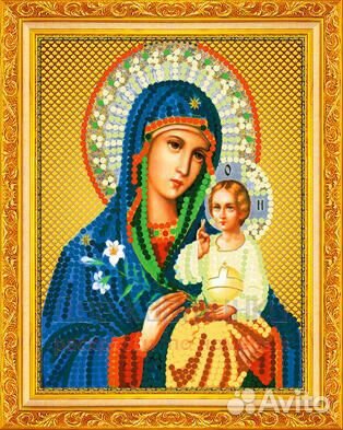 Алмазная мозаика 15x20 Неувядаемый Цвет — икона Бо