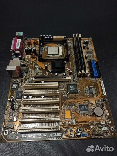 Материнская плата процессором и памятью socket 478