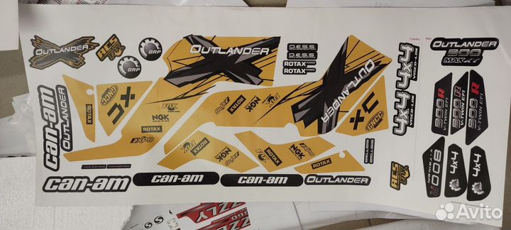 Наклейки BRP, cfmoto, некондиция