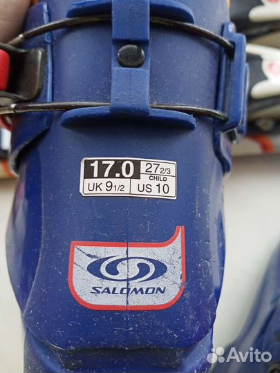 Горные лыжи детские 80 см с ботинками