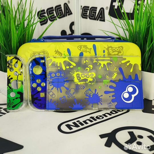 Чехол Nintendo Switch Oled Splatoon + Бампер