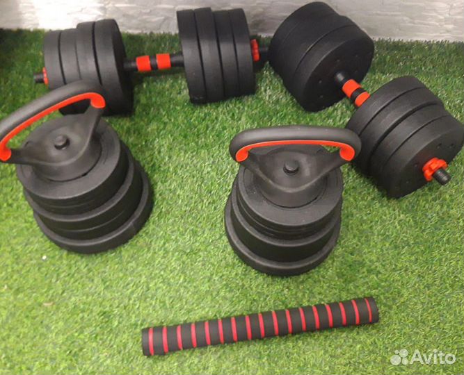 Новый Набор 50кг Штанга, гантели, гири