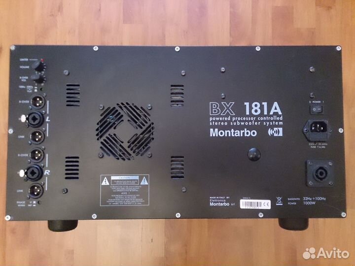 Усилитель концертного сабвуфера Montarbo Италия