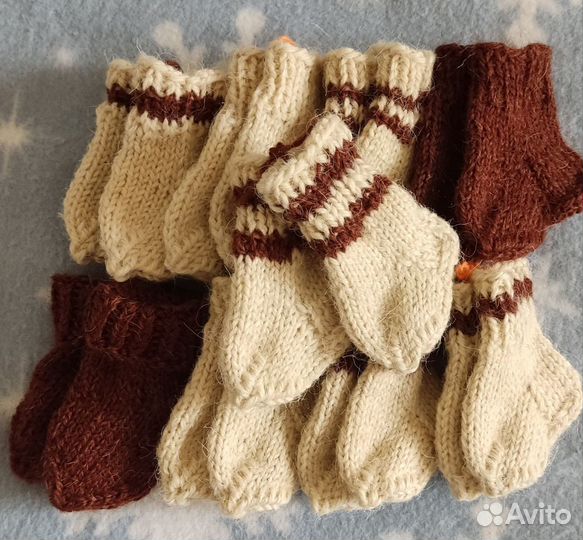 Носки вязаные для новорожденных