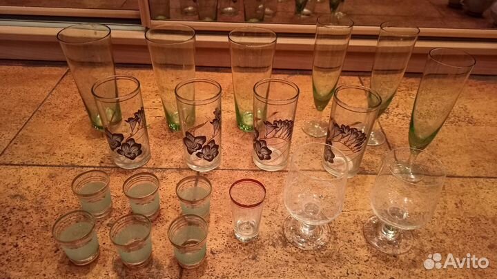 Стаканы, бокалы, рюмки СССР