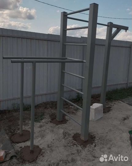 Турник брусья уличный