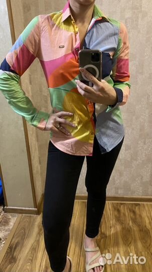 Яркая рубашка 44 размер