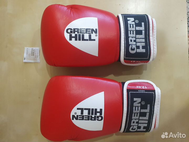 Боксерские перчатки натур. кожа green hill gym