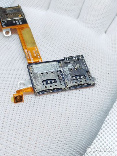 Sony D2302. Шлейф сим карт и карты памяти. Ориг