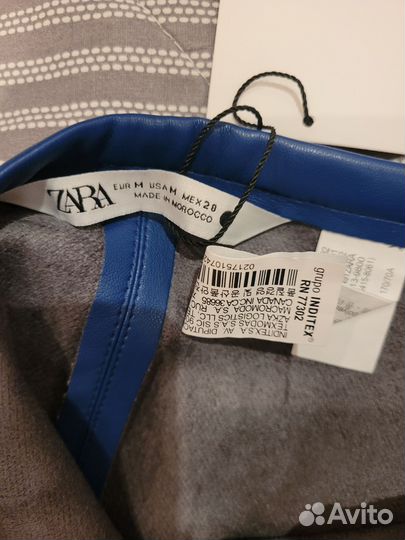 Юбка кожаная zara, М, новая