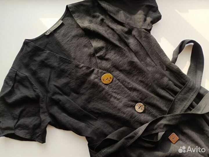 Платье-халат с красивыми пуговицами Хлопок XS-S