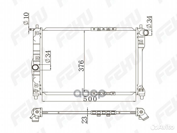 Радиатор охлаждения (сборный) Chevrolet Lanos