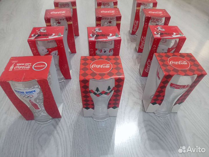 Коллекционные стеклянные стаканы Coca-Cola
