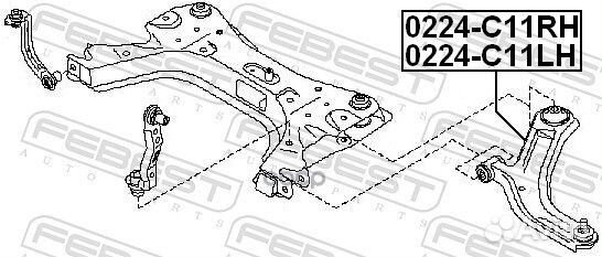 Рычаг передний правый 0224-C11RH Febest