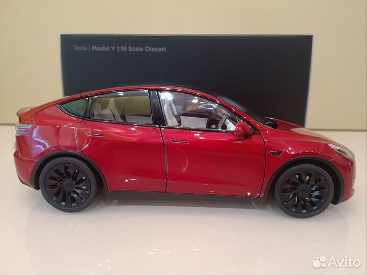 Tesla Model Y I (20-24г) Красный 1:18