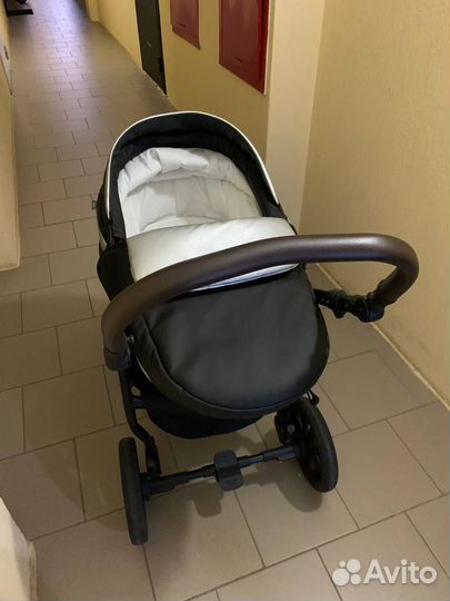 Детская коляска 2в1 (Tutis Nanni) графит+кожа