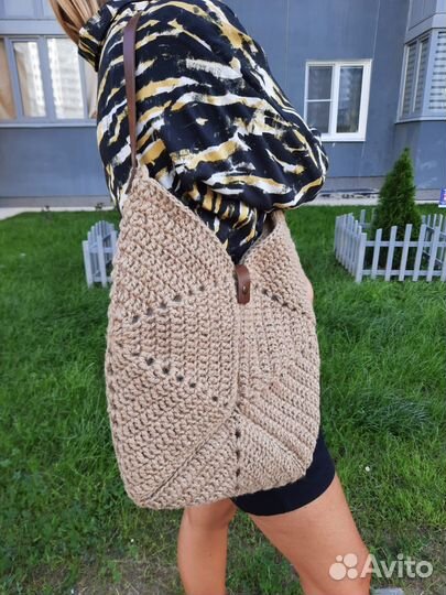Сумка вязаная из джута