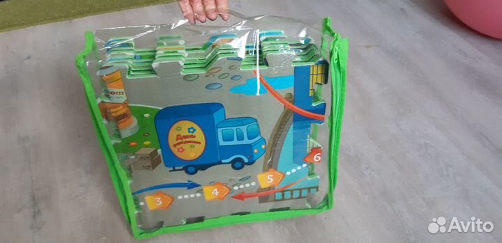 Мягкий коврик-пазл 1х1м с игрой-бродилкой