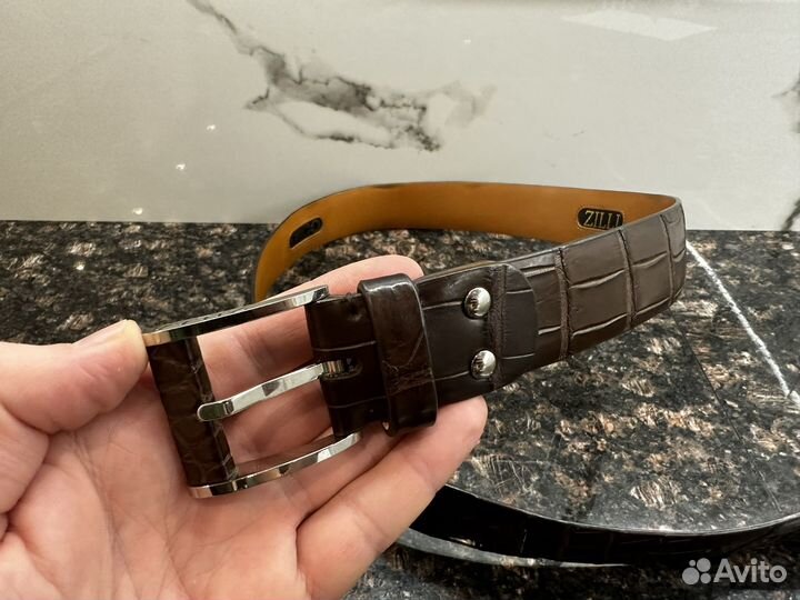 Ремень мужской zilli крокодил оригинал