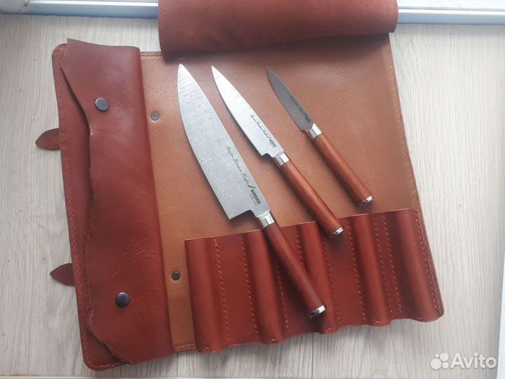 Кухонные ножи из дамасской стали