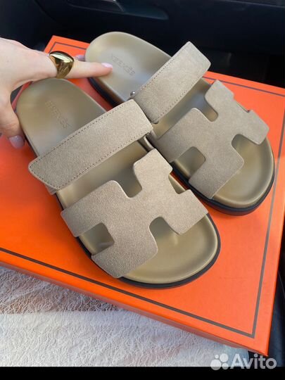 Шлепки женские hermes chypre