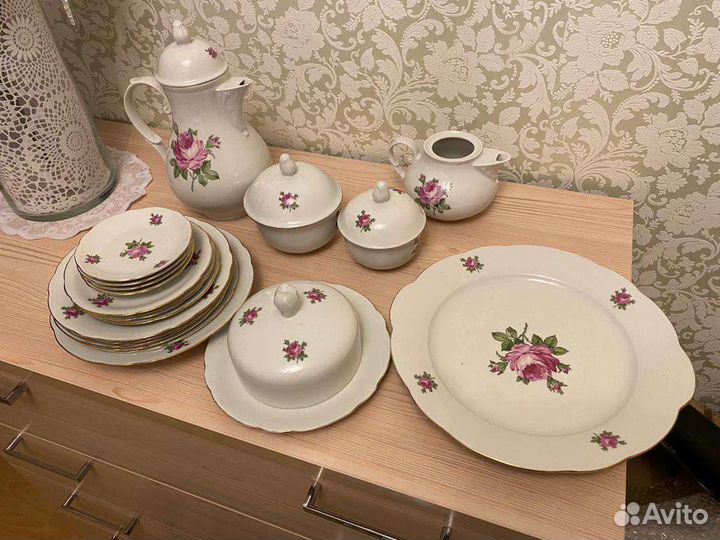 Сервиз столовой посуды ГДР чайник kahla