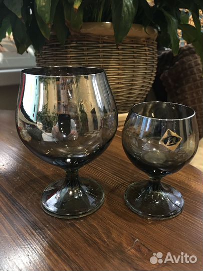 Бокалы дымчатые