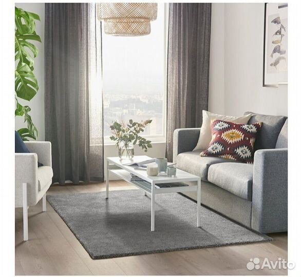 Ковер икеа стоэнсе серый 195 х 133 см, ориг. новый