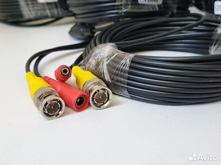 Кабель для видеонаблюдения готовый с питанием
