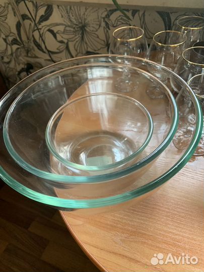 Салатники из толстого стекла