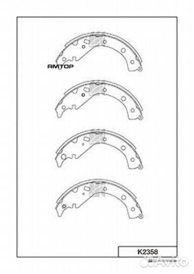 Kashiyama K2358 Колодки тормозные барабанные Kashi