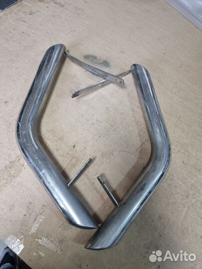 Защита заднего бампера хром infiniti qx56