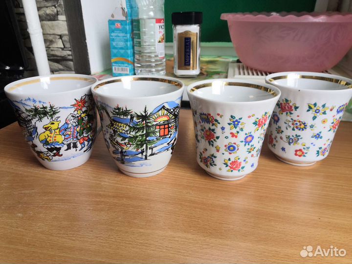 Чашки Киевский завод СССР Колядки