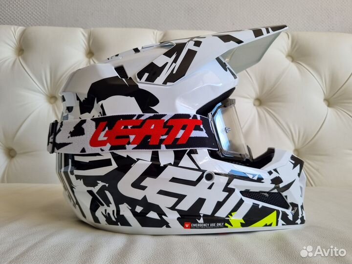 Эндуро Шлем Leatt Moto 3.5 Helmet Zebra 2023