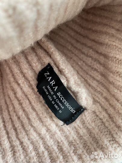 Шапка zara розовая как новая женская