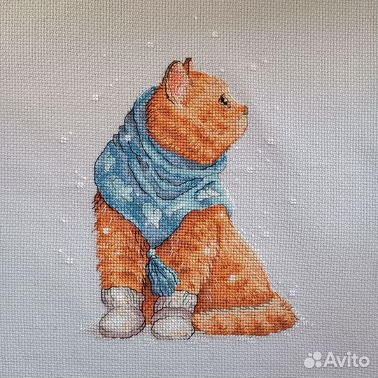 Картина вышитая крестиком ручная работа