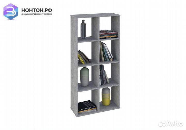 Стеллаж кубический Polini home Smart 8 секций бето