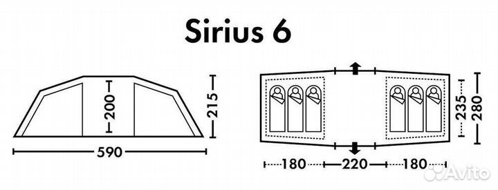 Палатка FHM sirius 6